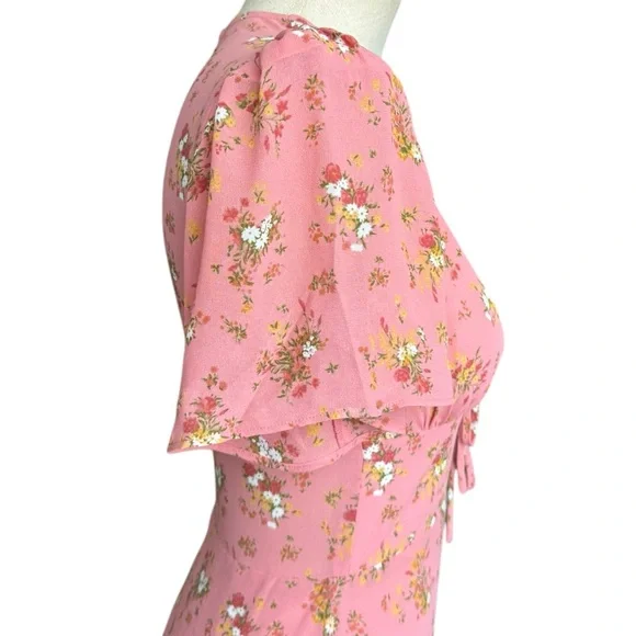 New Reformation Mya Mini Dress in Rosato Pink - Picture 9 of 12